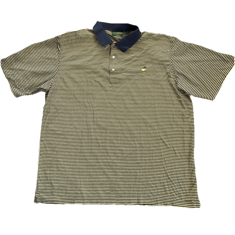 The Masters Shirt Men's Golf Polo Striped Amen Corner Pima Cotton Size XXL